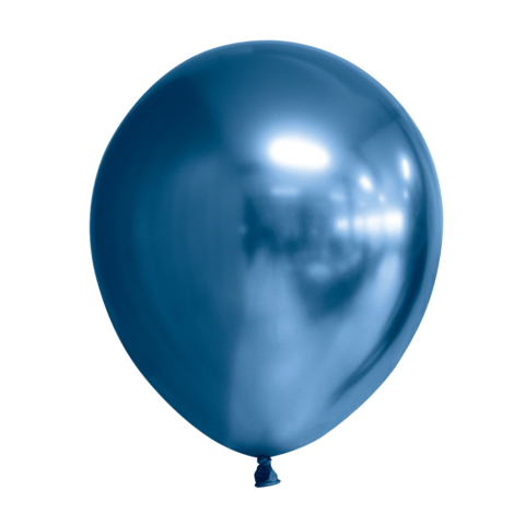 10 Chrome Luftballons - 30cm - Blau