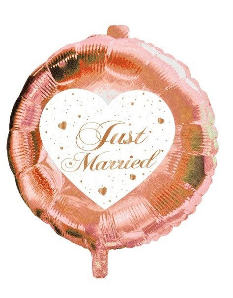 Folien-Ballon "Just Maried", rosegold