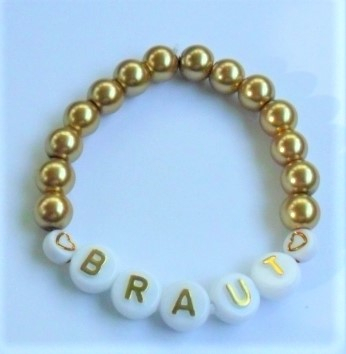 Personalisiertes Armband - Braut - gold
