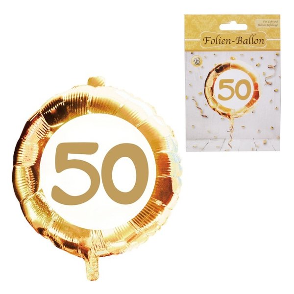 Folien-Ballon "50" gold